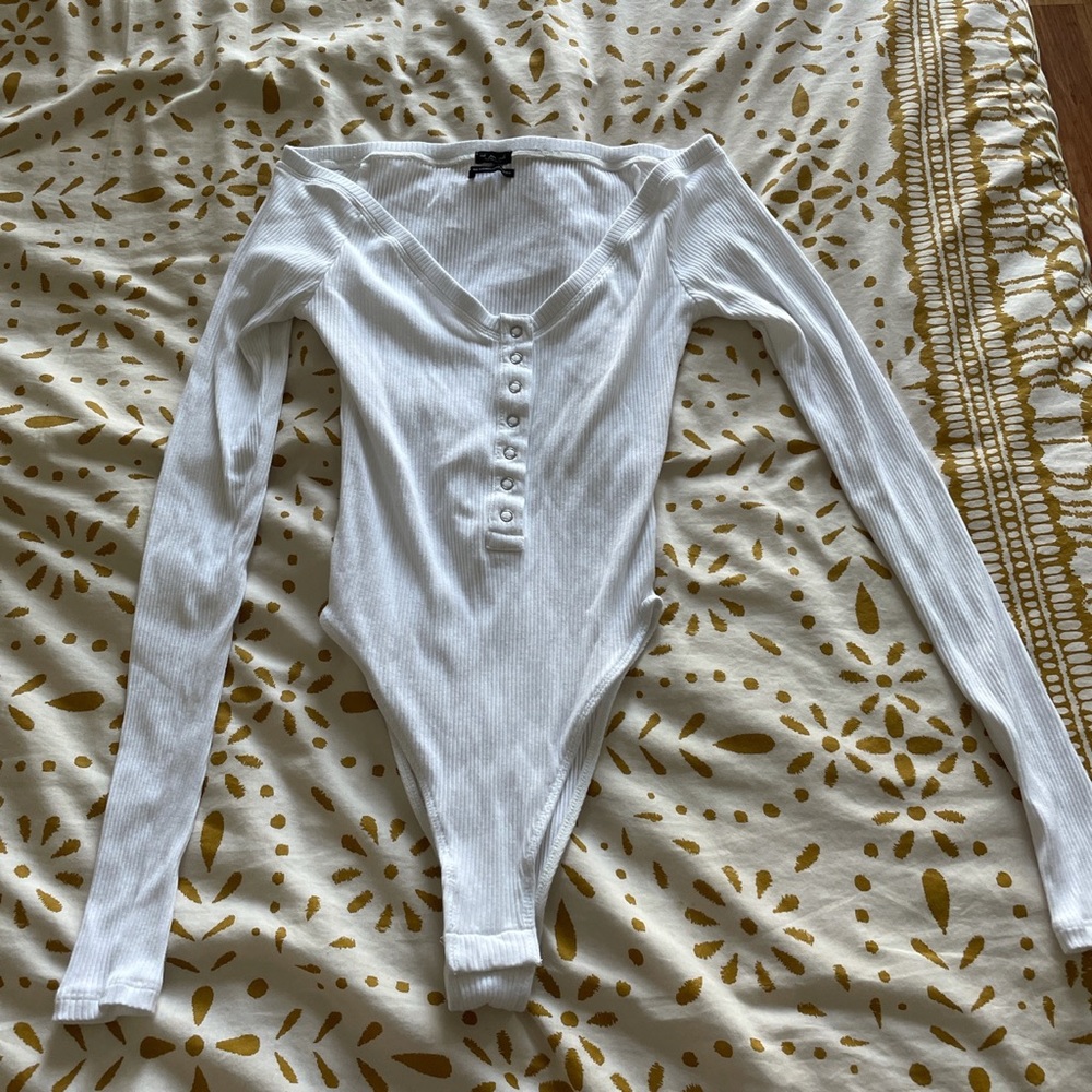 Urban outfitters button up long sleeve bodysuit